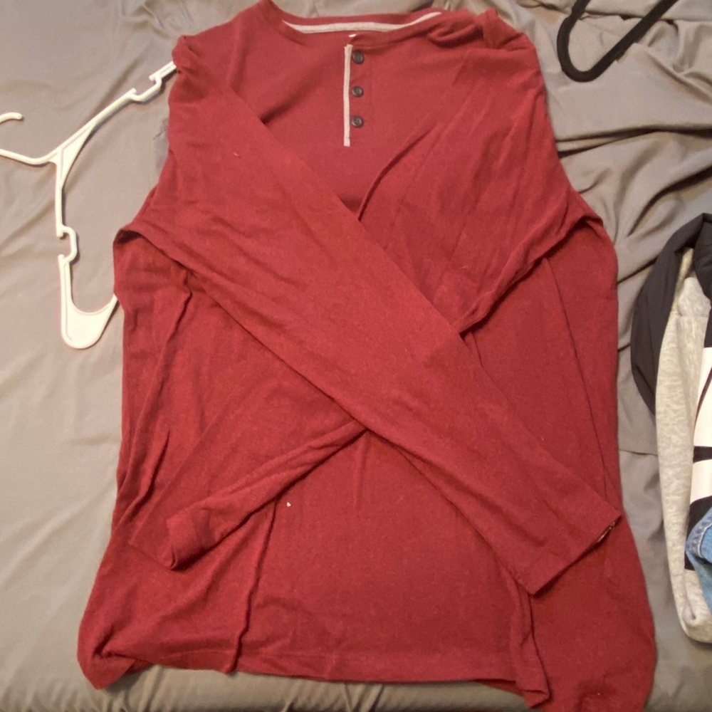 Maroon long sleeve shirt